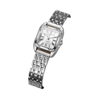 Imagem de Relógio De Pulso Feminino De Luxo Com Mostrador Quadrado E Estilo Roma