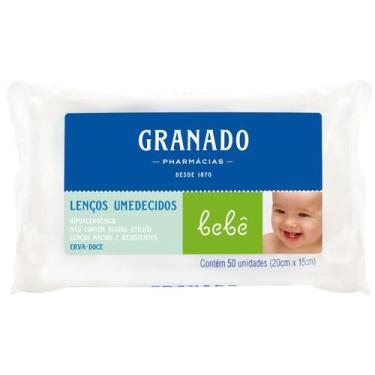Imagem de Lenço Umedecido 50 Unid Erva Doce Granado, 50