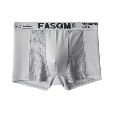 Imagem de Cuecas Boxer Masculinas plus Size L-6XL De Malha De Seda Gelada, Ajust