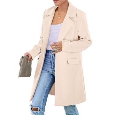 Imagem de Blazer PRETTYGARDEN Outono 2025 Manga Longa Bege XXL