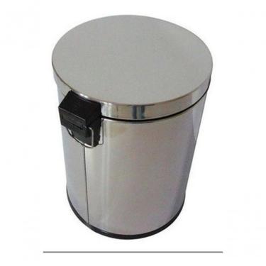 Imagem de Lixeira com Pedal 20L em Aço Inox com Cesto Interno Removível para Cozinha e Banheiro Inox