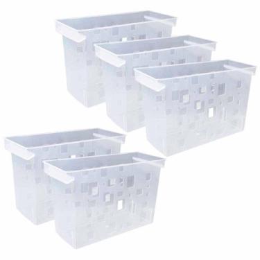 Imagem de Kit 5 Caixa Arquivo Móvel Cristal Dello Resistente Multiuso - Delo