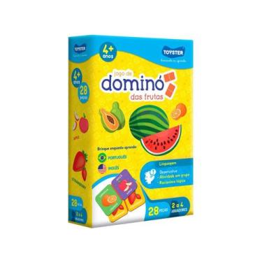 Imagem de Jogo de Dominó Frutas Toyster Brinquedos 28 Peças 