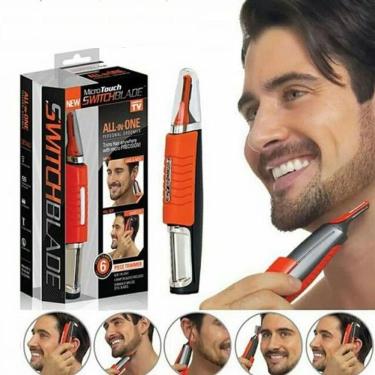Imagem de Aparador Multifuncional 6 em 1 para Cabelo Barba Nariz Orelha Lâmina Aço Inoxidável a P...