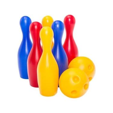 Imagem de Boliche de Brinquedo Colorido 8 Peças Cardoso Toys