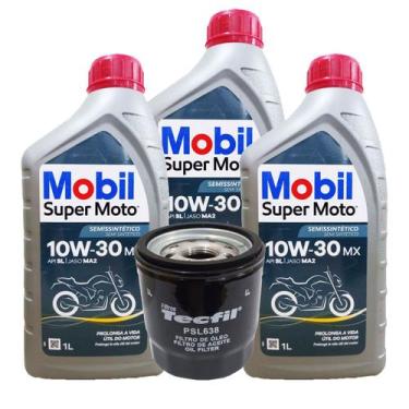 Imagem de Troca de Óleo Cb 500x  Cb 500f  Cbr 500r Mobil 10w30 Com Filtro - MOBI