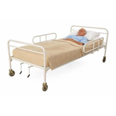 Imagem de Cama Hospitalar Manual Simples 5 Posições com Colchão para Idoso - VCH