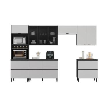 Imagem de Cozinha Completa Itatiaia Lumina 350cm Paneleiro 2 Nichos Em Madeira M