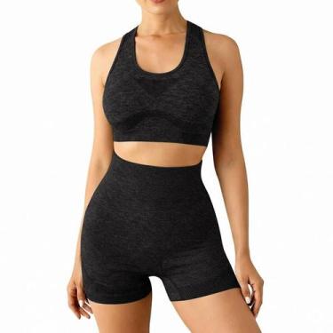 Imagem de Conjunto Esportivo Preto Academia Fitness Levanta Bumbum - B2