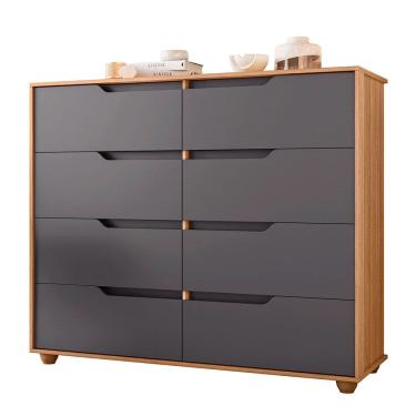Imagem de Cômoda Doble com 8 Gavetas Vistas Flex Albatroz Moveis
