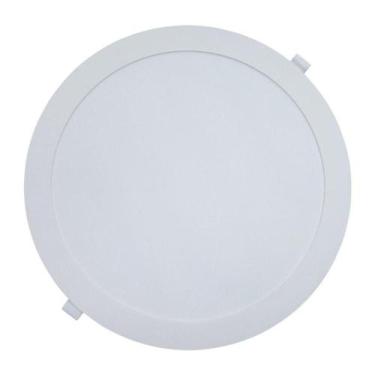 Imagem de Plafon Modaza Polipropileno de Embutir Redondo, 24W, Branco