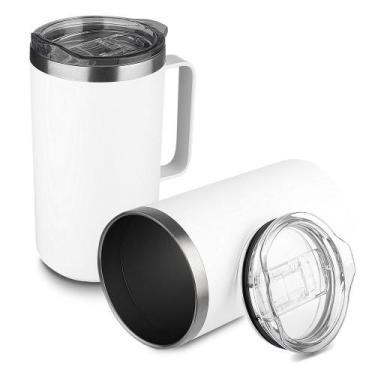 Imagem de Caneca Térmica com Tampa de 750ml All White - Desembrulha