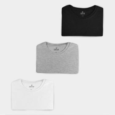 Imagem de Kit Camiseta Hering Básica Feminina 3 Peças-Feminino