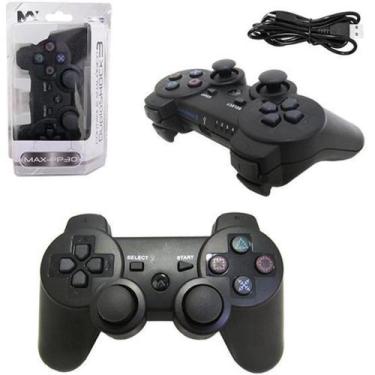 Imagem de Controle play 3 sem fio duploshock maxmidia max-ct1