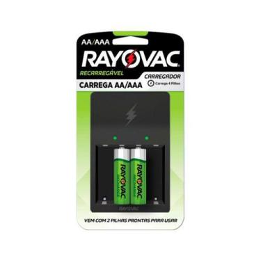 Imagem de Carregador De Pilhas Rayovac Aa/Aaa Com 2 Pilhas Ps132-2br Bivolt