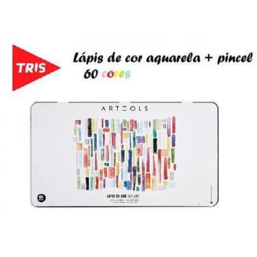 Imagem de Lápis de cor Aquarelavel Artools Lata 60 Cores Tris - Summit