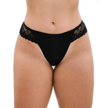 Imagem de Calcinha Feminina Fio Dental Vi Lingerie, M, Preto