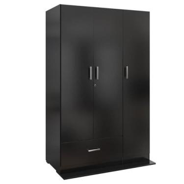 Imagem de Guarda Roupa Ditália 3 Portas 1 Gaveta DM-578 Cozy, Preto