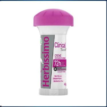 Imagem de Desodorante creme herbissimo twist clinical 45g - 72h proteção intensa