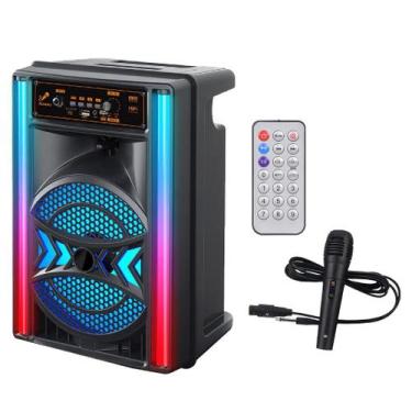 Imagem de Caixa de Som Hoopson YE-802 Bluetooth 100W com LED RGB