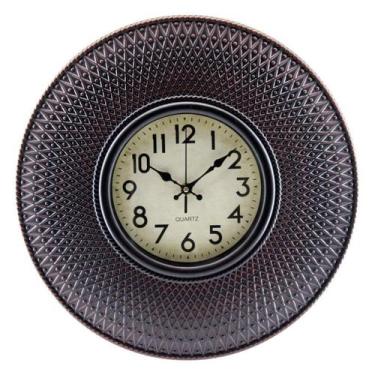 Imagem de Relógio De Parede Decorativo Clássico 40cm Cobre - Genérico, Cobre