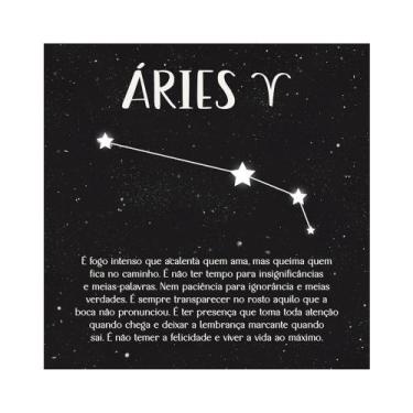Imagem de Placa Decorativa 20x20 Coleção Zodíaco Horóscopo Signo de Áries PQ001 