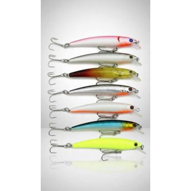Imagem de Kit 6 Iscas Artificiais Meia Água 7,5cm 5,6gr - Congratulations Store