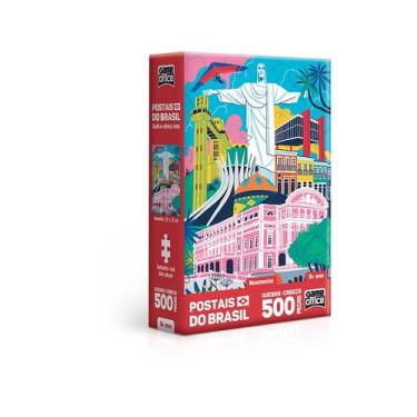 Imagem de Quebra-Cabeça Postais dos Brasil - Monumentos - 500 Peças - Toyster