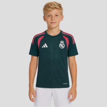 Imagem de Camisa Adidas Real Madrid Treino 2027 Juvenil Verde, 6 ANOS