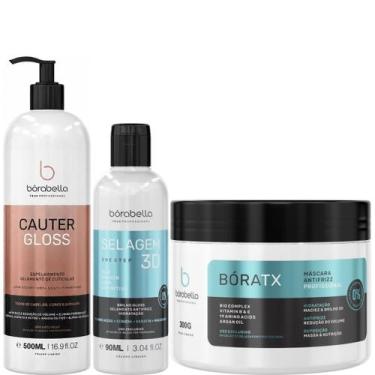 Imagem de Borabella Cauter Gloss 500ml + Selagem 3D 90ml + Bóratx 300g