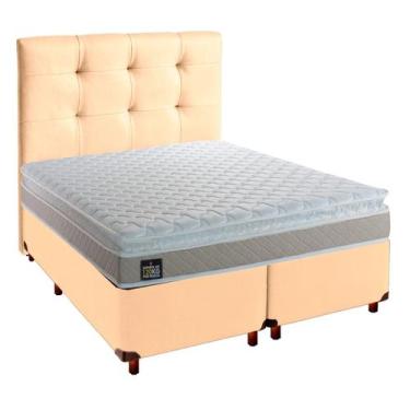 Imagem de Kit Cama Box Com Colchão Queen Real D33 Hellen + Cabeceira
