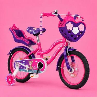 Imagem de Bicicleta Infantil Roxo Menina Aro 14 Lovers 1 Led Premium - Gringa Im