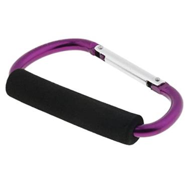 Imagem de Fancyes Patins Carrier - Roller Skate Carabiner Carabiner Gancho Grande D Forma Duckla Buckle Primavera Snap Gancho para Skates Loading, 9mm roxo