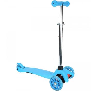 Imagem de Patinete Meninos 3 Rodas Spin Roller com Luzes de Led - Infantil cor azul