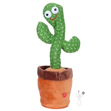 Imagem de Brinquedo de Pelúcia Cactus, Brinquedo Eletrônico de Cacto Cantante, Bonecos de Cactos Dançantes com Brilho Colorido, Gravação de Suporte de Brinquedos Engraçados Fofos, 120 Canções