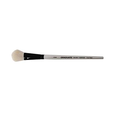 Imagem de Pincel Daler Rowney Graduate Oval Wash Pituá 3/4' Cerda Natural de Cabra Branca Cabo Curto