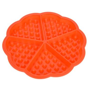 Imagem de Molde de silicone waffle, mini molde de chocolate em formato quadrado antiaderente para muffins para assar café da manhã (em forma de coração)
