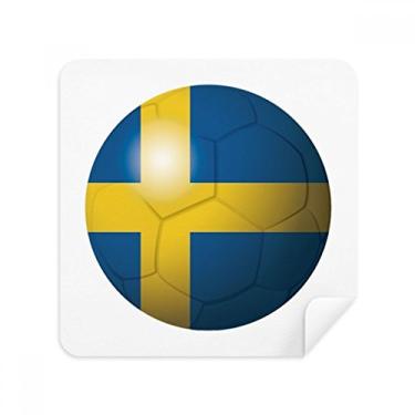 Imagem de Tecido de camurça com bandeira nacional da Suécia, óculos de futebol americano, tecido de camurça, pacote com 2