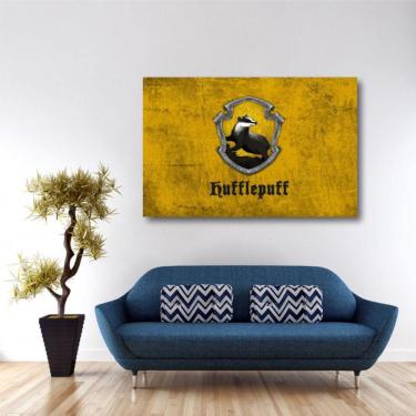 Imagem de Quadro Harry Potter Huflepuff decorativo com Tela em Tecido