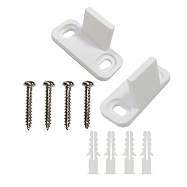 Imagem de 2 peças de piso de porta de deslizante inferior parafusos de ferragem peça no piso, fácil de instalar, rolha para