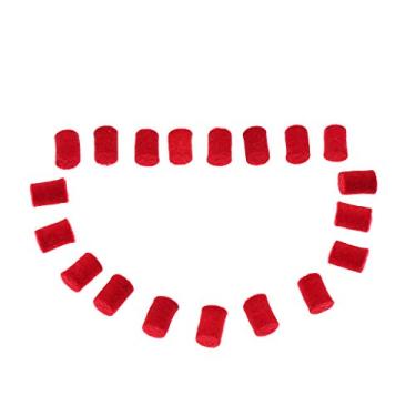 Imagem de simhoa 20 amortecedores de feltro para chave de saxofone para acessórios de sax soprano tenor alto - vermelho