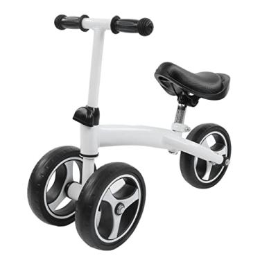 Imagem de Andador de bicicleta infantil sem pedal com 3 rodas para bebês de 1 a 6 anos meninos meninas andador de bicicleta infantil(白色)