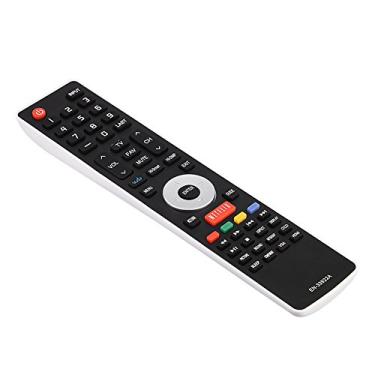 Imagem de Controle remoto Smart TV, controle remoto de substituição para Smart TV Hisense EN-33922A, material ABS, preto frontal e branco traseiro