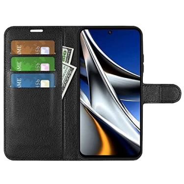 Imagem de Capa Capinha Carteira Xiaomi Poco X4 Pro 5g Case Couro Flip Wallet Stand Com Função Suporte (Preta)