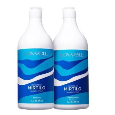 Imagem de Kit Mirtilo Shampoo + Condicionador 1 Litro Lowell + Válvula