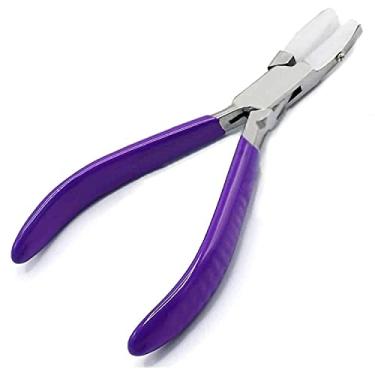 Imagem de Alicate de nylon para joalheiros de nariz plano com mandíbula de 14 cm para trabalho PL-02 da G.S Online Store