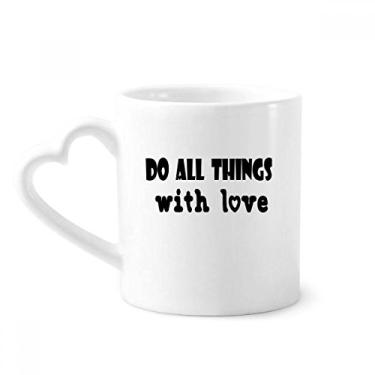 Imagem de Caneca de café de cerâmica com design de palavras em inglês Things With Love