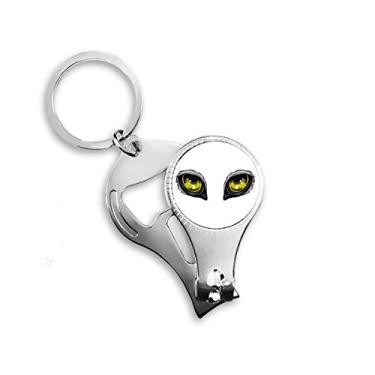 Imagem de Desenho Animado Animal Coruja Decoração Olho Alicate de Unha Anel Chaveiro Abridor de Garrafas Cortador