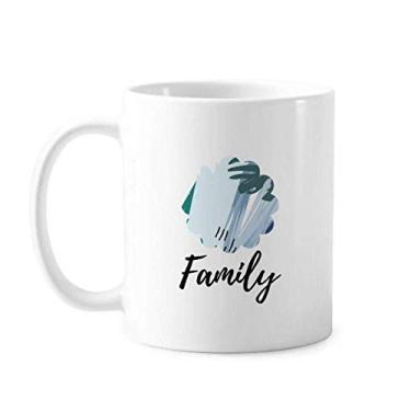 Imagem de Caneca de cerâmica com estampa de arte de plantas abstratas pacíficas louça de porcelana de café