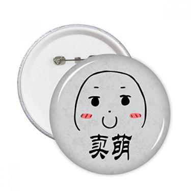 Imagem de Sell Lovely Black Cute Chat Happy Round Pins Badge Button Emblema Acessório Decoração 5 peças